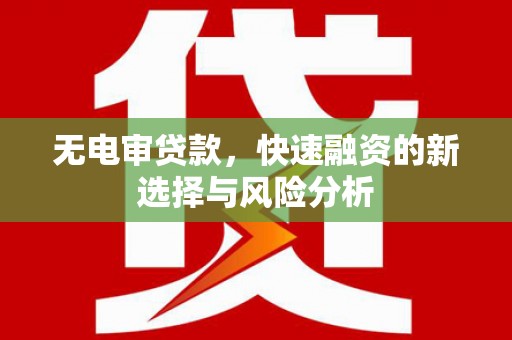 立山无电审贷款，快速融资的新选择与风险分析