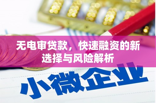 立山无电审贷款，快速融资的新选择与风险解析