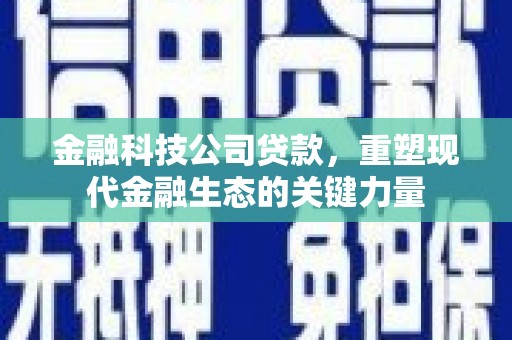 立山金融科技公司贷款，重塑现代金融生态的关键力量